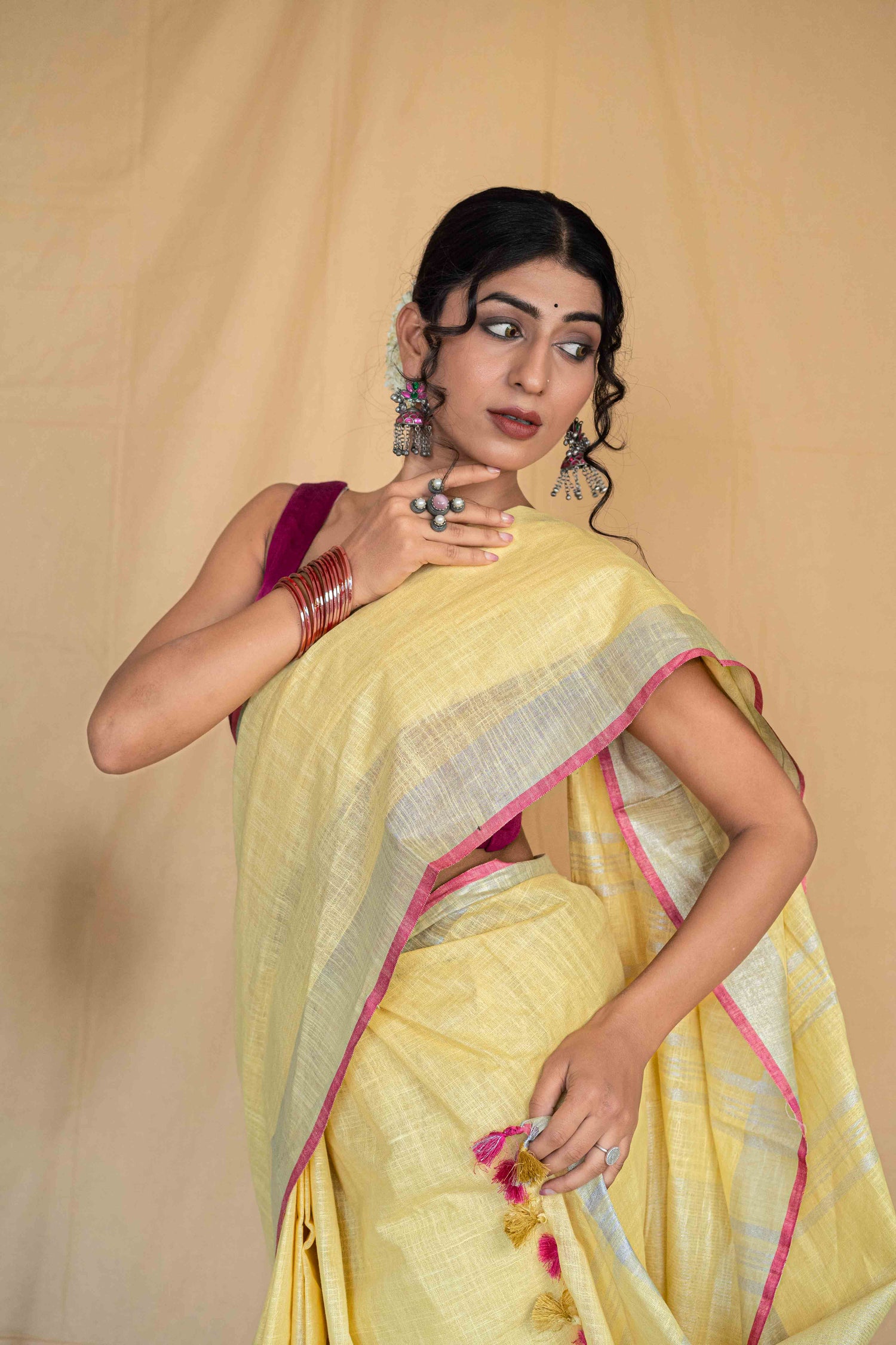 Cotton Linen Sarees