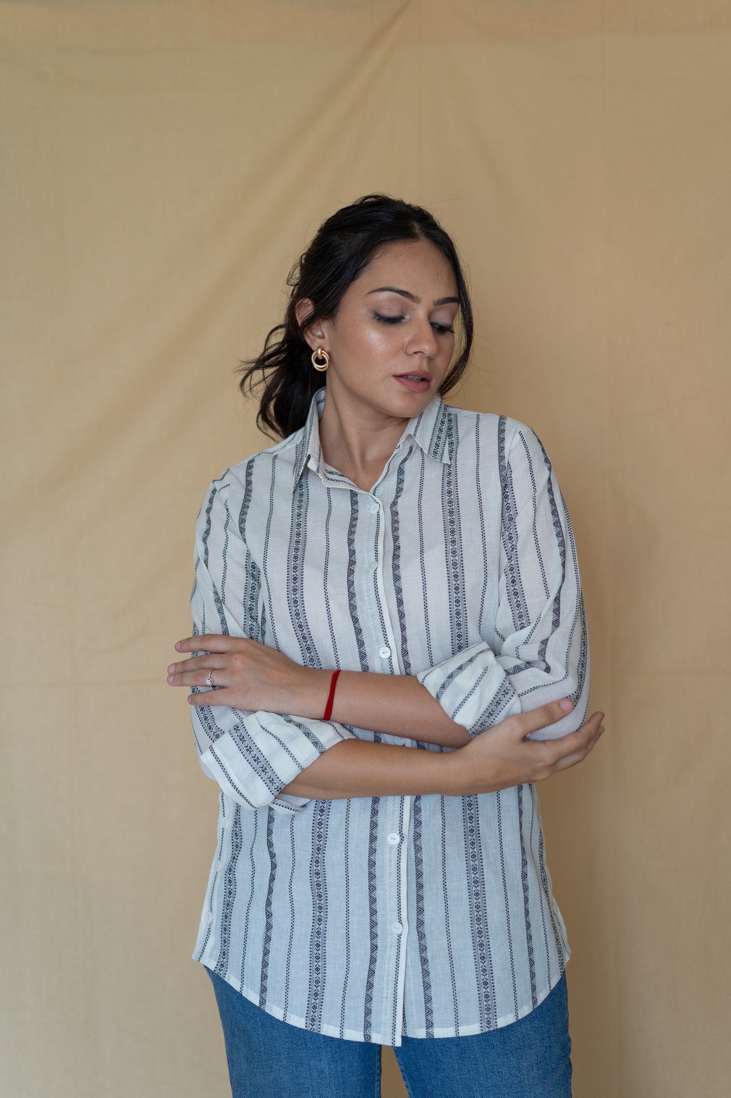 Handwoven White Cotton Shirt